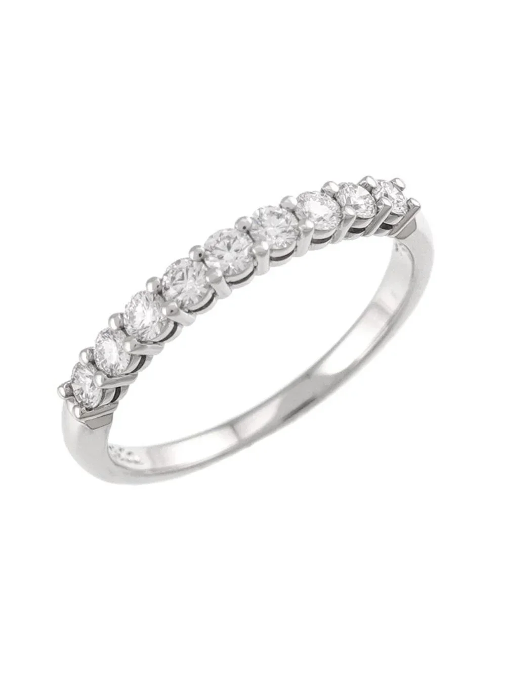 Tiffany & Co Forever Half Diamond Ring Pt Embrace